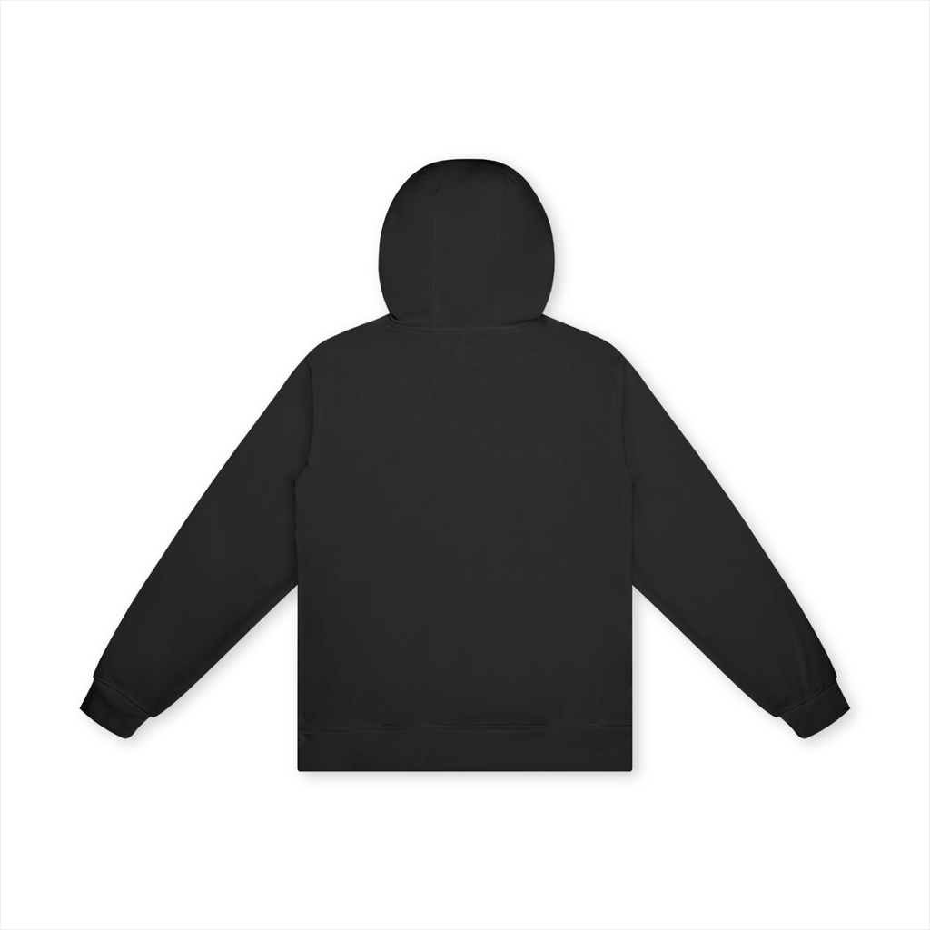 BLACK PRINTED OVRDOG HOODIE