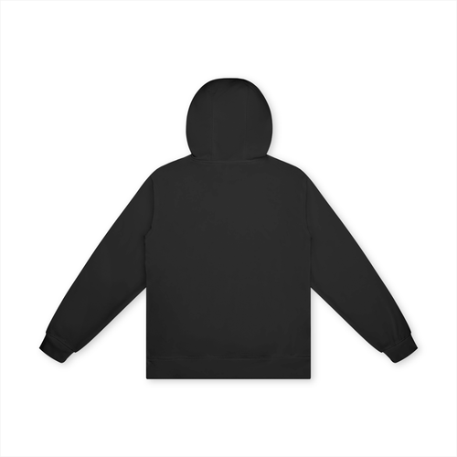 BLACK PRINTED OVRDOG HOODIE
