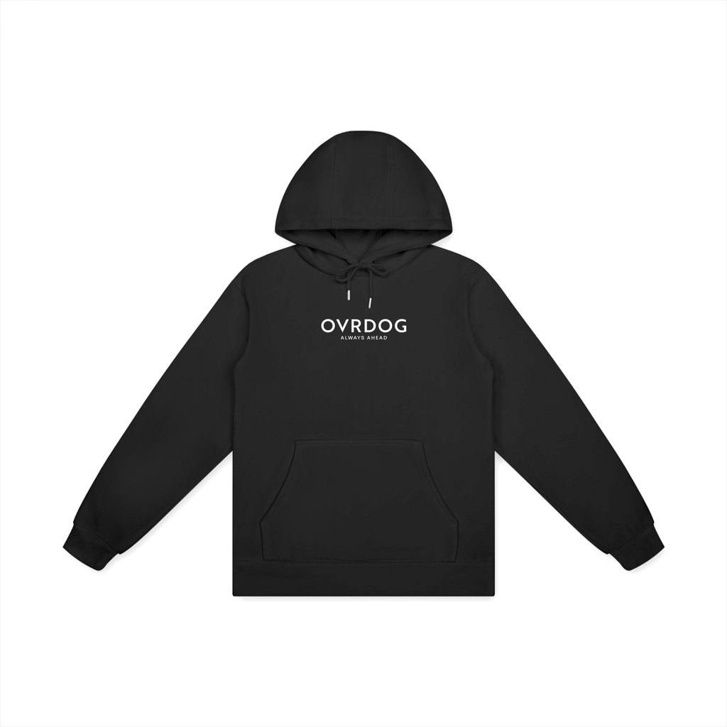 BLACK PRINTED OVRDOG HOODIE