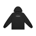 BLACK PRINTED OVRDOG HOODIE