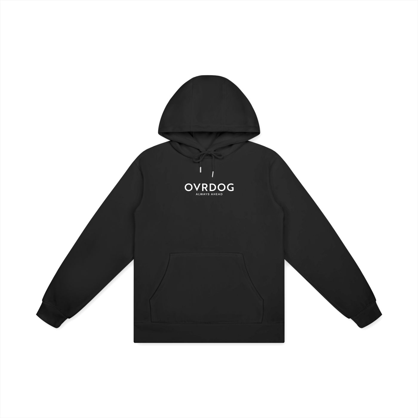 BLACK PRINTED OVRDOG HOODIE
