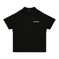 BLACK PRINTED OVRDOG POLO SHIRT