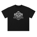 BLACK PRINTED OVRDOG CREST T-SHIRT