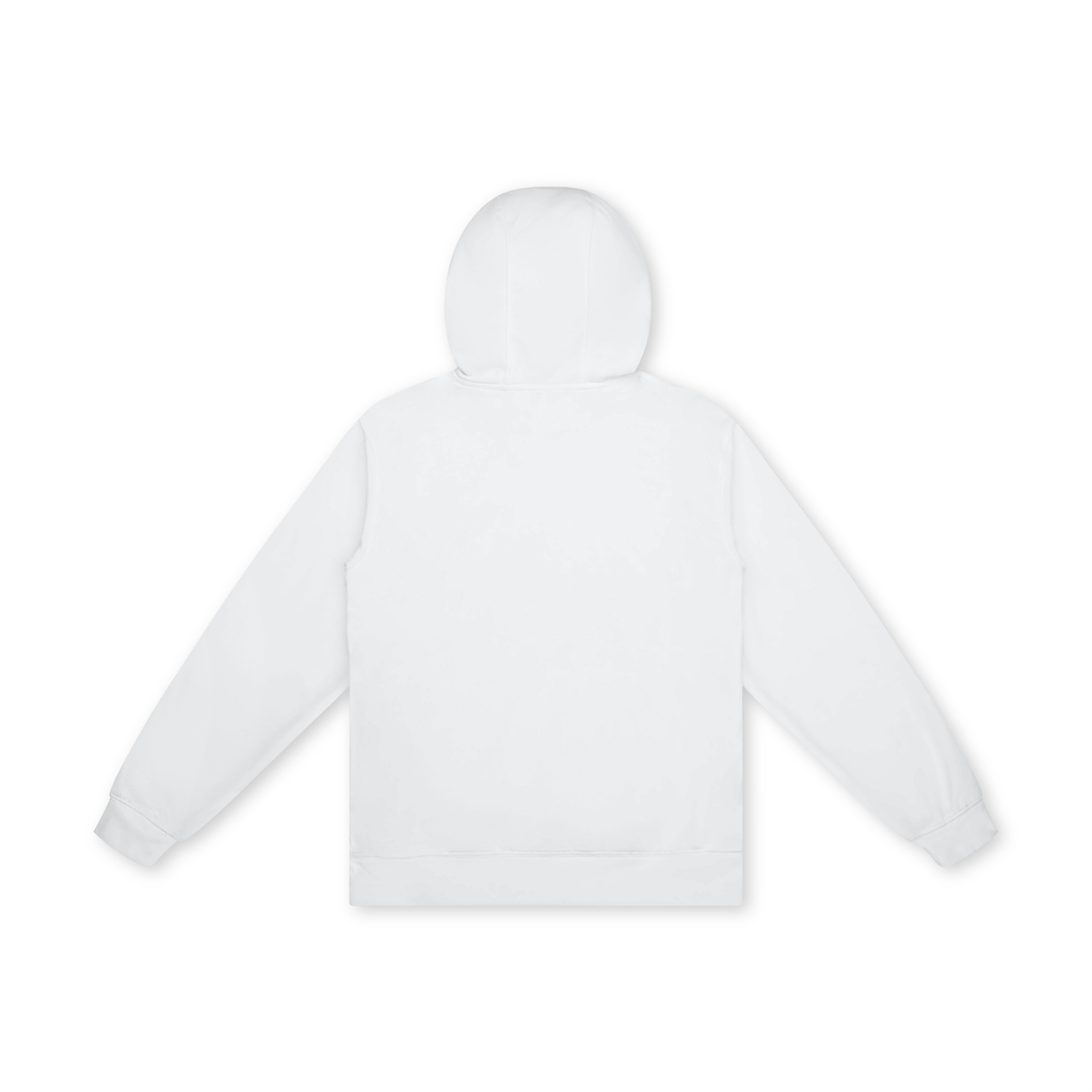 WHITE PRINTED OVRDOG CREST HOODIE