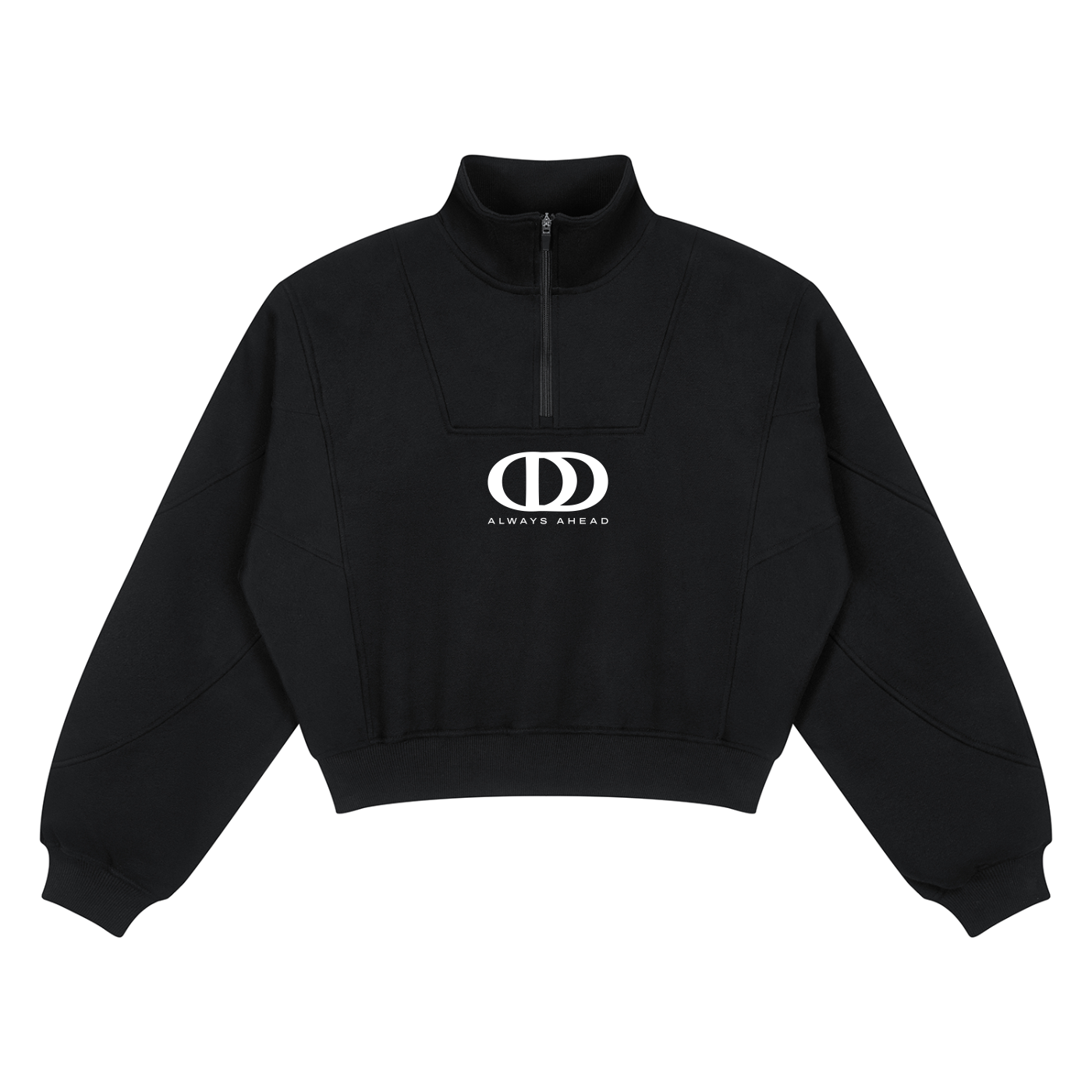 BLACK PRINTED OVRDOG OD QUARTER ZIP SWEATSHIRT