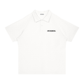 WHITE PRINTED OVRDOG POLO SHIRT