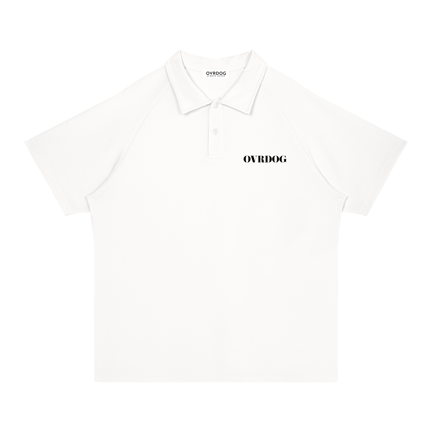 WHITE PRINTED OVRDOG POLO SHIRT