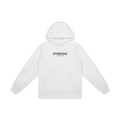 WHITE PRINTED OVRDOG HOODIE