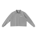 GRAY PRINTED OVRDOG COLLAR SWEATSHIRT