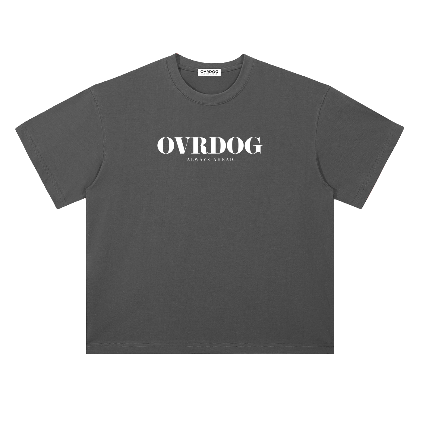 DARK GRAY PRINTED OVRDOG T-SHIRT