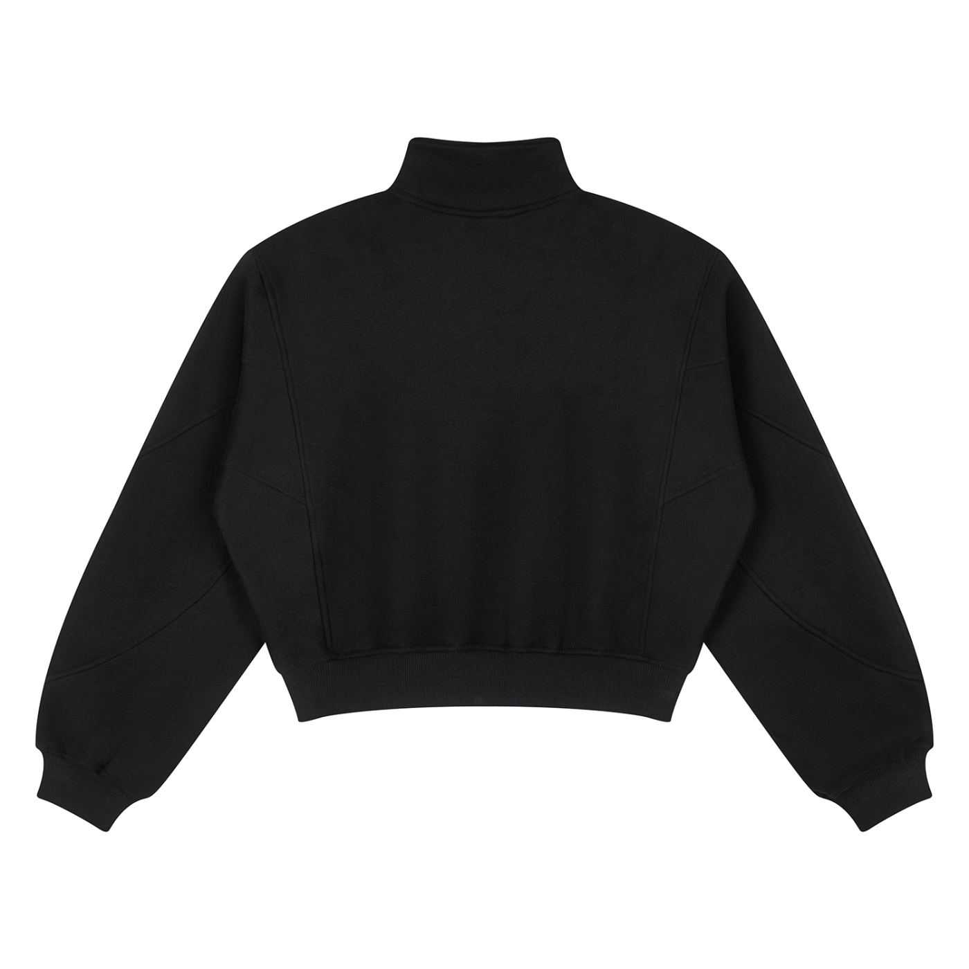 BLACK PRINTED OVRDOG OD QUARTER ZIP SWEATSHIRT