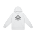 WHITE PRINTED OVRDOG CREST HOODIE