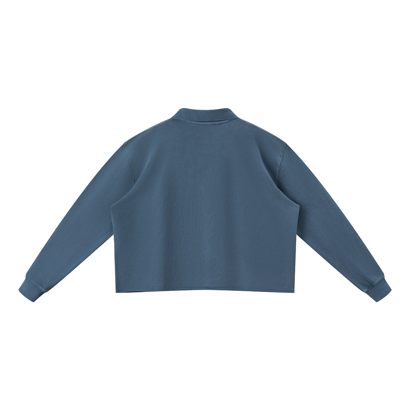 BLUE PRINTED OVRDOG COLLAR SWEATSHIRT