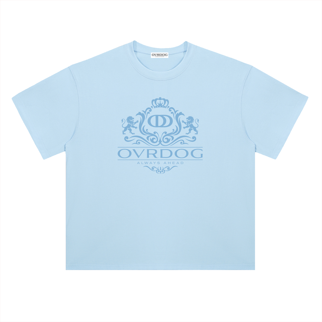 BLUE PRINTED OVRDOG CREST T-SHIRT