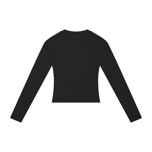 BLACK PRINTED OVRDOG SLIM T-SHIRT