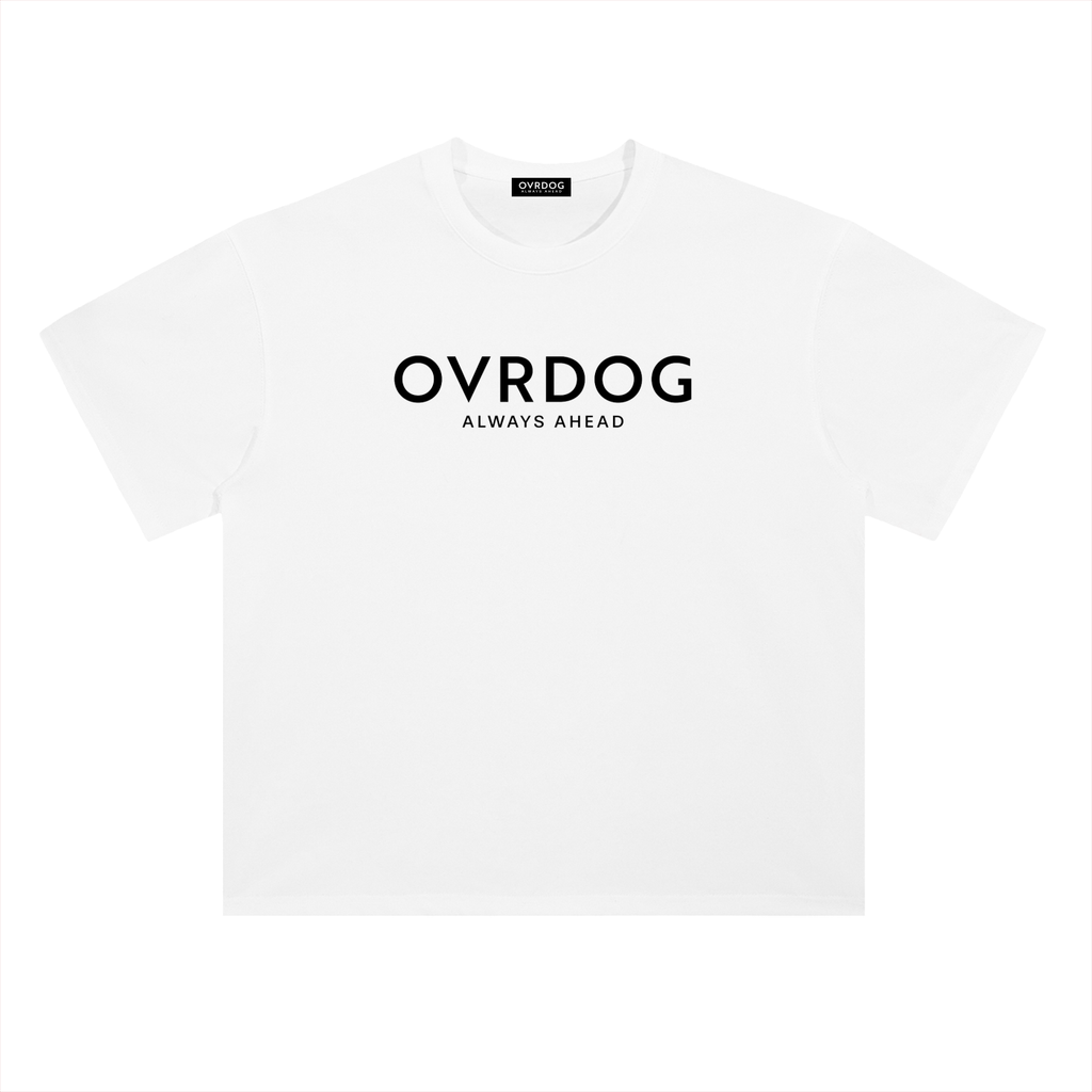 WHITE PRINTED OVRDOG T-SHIRT