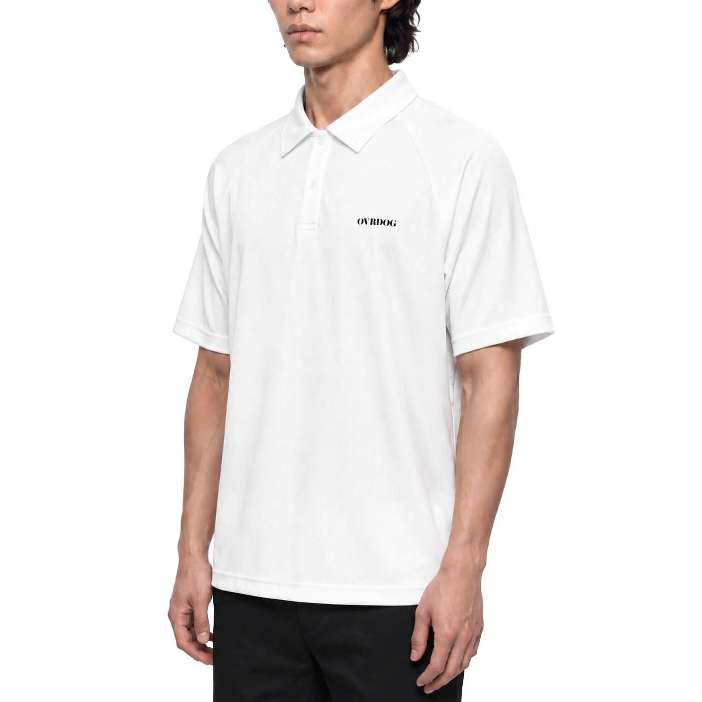 WHITE PRINTED OVRDOG POLO SHIRT